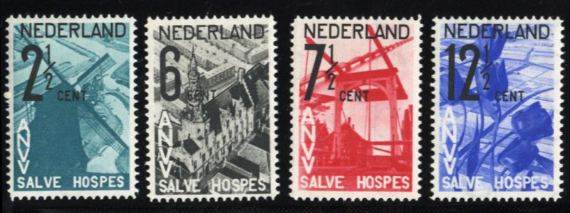 Netherlands #B54-57 Cat$80, 1932 Surcharges, set of four, hinged