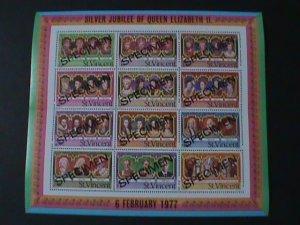 ST.VINCENT 1977 SC#483-RARE SPECIMENT-KINGS & QUEENS OF ENGLAND MNH-SHEET-VF
