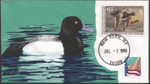 Colorano (Tom Dunne) Hand Painted FDC for the Federal 1999 Duck Stamp
