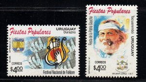 Uruguay 2 Stamps 1997 - National Folklore Festival at Durazno Traditional Gaucho