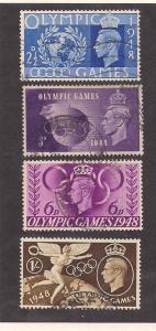 GREAT BRITAIN SC# 271-4 F-VF U 1948