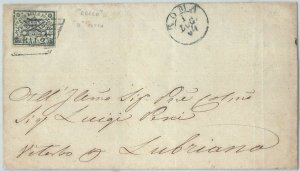 71273 - ANTICHI STATI: PONTIFICIO - STORIA POSTALE: #3Aa varieta' su Busta  1864