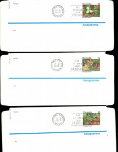 Canada 6 used  letter envelopes aerogramme