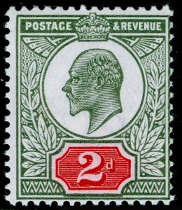 SG292 SPEC M13(4), 2d grey-green & bright carmine, NH MINT. Cat £55.