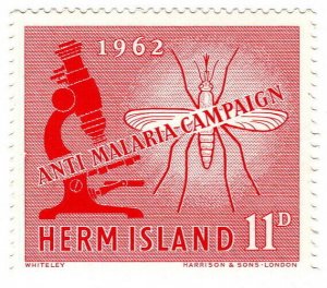 (I.B) Cinderella Collection : Herm Island 11d (Anti-Malaria)