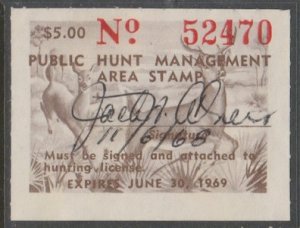 U.S. Scott Scott #FLM-7 Public Hunt Management Area Stamp - Used Single