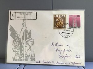 Lithuania 1991 Vasario 16   stamps cover R29358