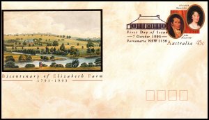 Australia Elizabeth Farm Postal Stationary U/A FDC VF