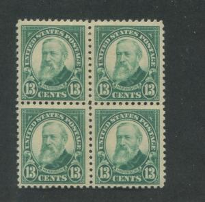 1926 United States Postage Stamp #622 Mint Hinged F/VF Original Gum Block of 4