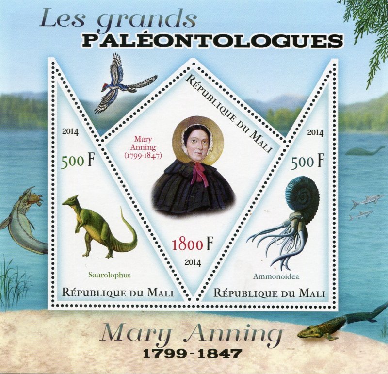 PREHISTORIC ANIMALS Mary Anning s/s Perforated Mint (NH) #2