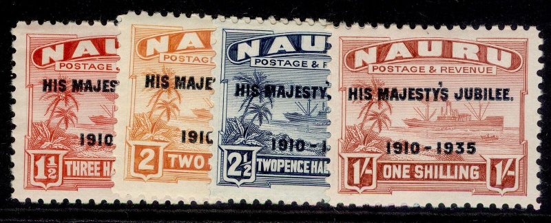 NAURU GV SG40-43, 1935 SILVER JUBILEE set, M MINT. Cat £10.