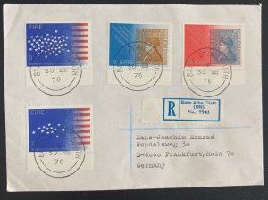 1976 Dublin Ireland Cover To Frankfurt Germany American Declaration Of Independe