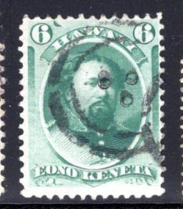 Hawaii #33, MH 177 cancel, rarity 8, used c. 1877