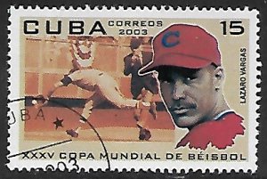 Cuba # 4351 - Baseball / Lazaro Vargas - unused / CTO....{R14}