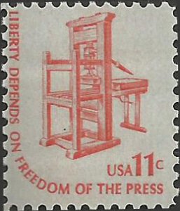 # 1593 Mint Never Hinged ( MNH ) EARLY AMERICAN PRINTING PRESS