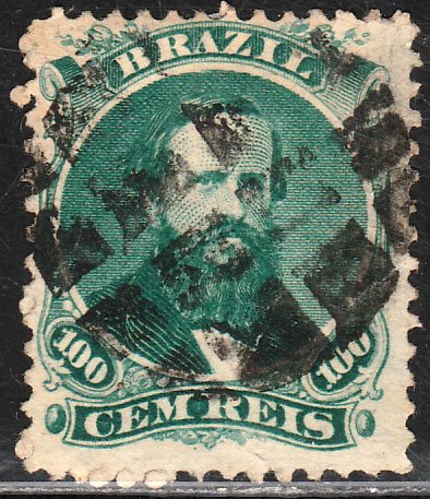 Brazil 58, 100r Emperor Dom Pedro. Used.F.  (121)