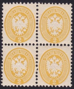 1865 LOMBARDO VENETO, n . 41 2s. yellow D 9 1/2 MNH / ** FOUR