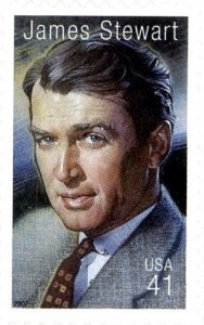 SCOTT #4197 LEGENDS OF HOLLYWOOD - JAMES STUART 20 PERFORATED STAMP SHEET