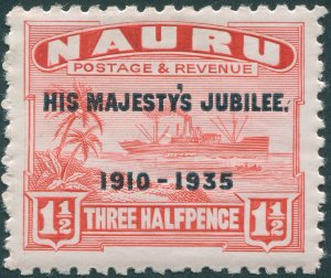 Nauru 1935 1½d scarlet Jubilee SG40 unused