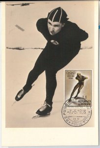 51266 - SAN MARINO - MAXIMUM CARD - 1956 Winter Olympic Games SPEED SKATING-