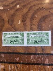 Stamps Alaouites Scott #27 & 27d nh pair