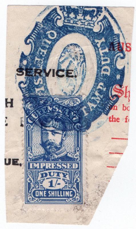 (I.B) Australia - Queensland Revenue : Impressed Duty 1/- (Rockhampton)