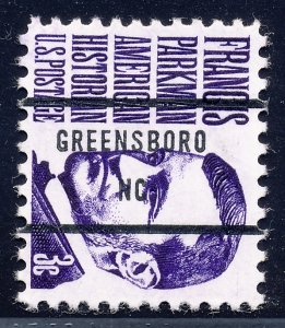 Greensboro NC, 1281-81 Bureau Precancel, 3¢ Parkman