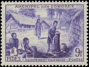 Comoro Islands #43, Complete Set, 1956, Never Hinged