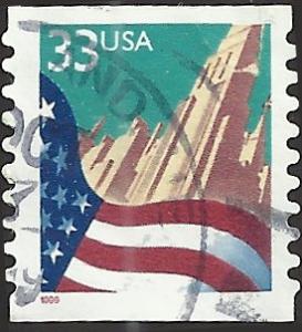 # 3281c USED FLAG AND CITY SMALL DATE