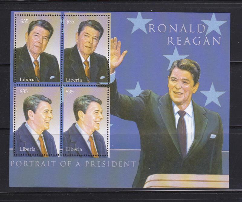 Liberia NSL MNH Americana, President Ronald Reagan (A)