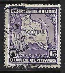 BOLIVIA 200 VFU MAP X938-1