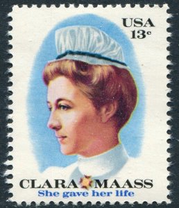 1699 13c Clara Maass, Mint Never Hinged VF