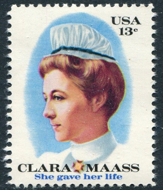 1699 13c Clara Maass, Mint Never Hinged VF