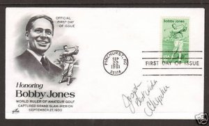 Carolyn Kepsher, TV star, on 1981 18c Bobby Jones FDC