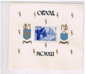 Mint Never Hinged  Orval Souvenir Sheet -1941 Belgium  Scott #B303