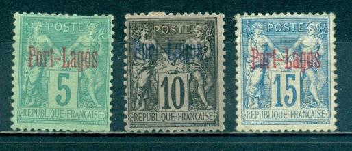 French Offices In Turkey - Port Lagos #1-3  Mint H  CV$17...