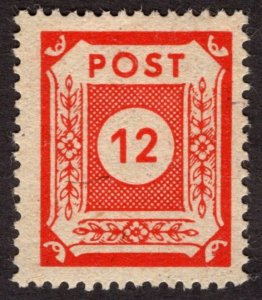 1945, Germany, East Saxony 12pf, MH, Mi 60b