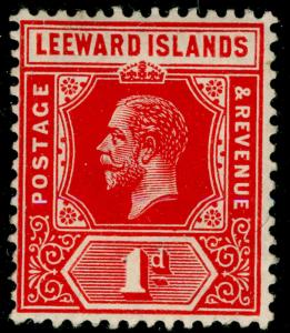 LEEWARD ISLANDS SG48a, 1d bright scarlet, NH MINT. Cat £15+. WMK MULT CA.