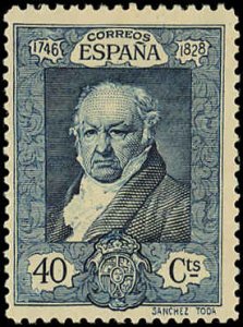 SPAIN Scott #394 F-VF MINT/HR  1930 40c Francisco de Goya-Nice Stamp-Good Color