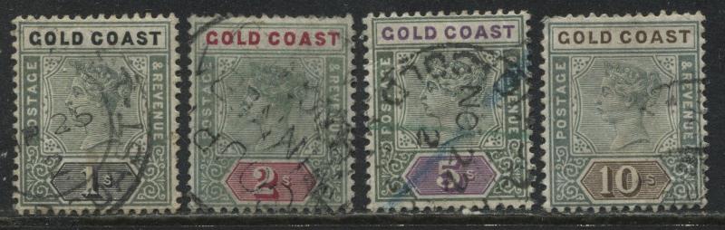 Gold Coast QV 1898-1900 1/ to 10/ used