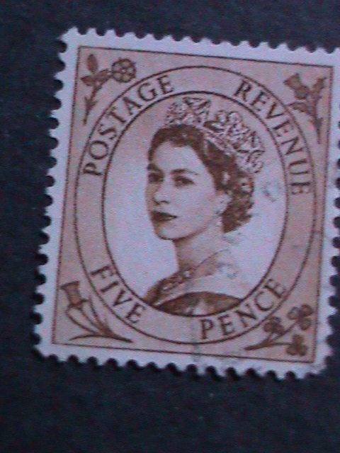 ​GREAT BRITAIN-1952 SC#299-301 QUEEN ELIZABETH II  FANCY CANCEL  71 YEARS OLD