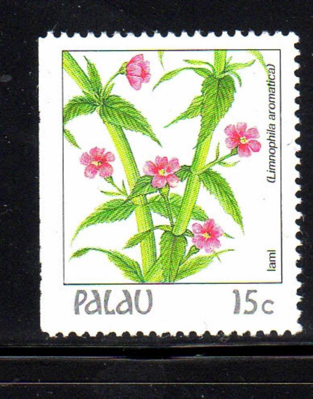 PALAU  #131  1987-88  FLOWERS  MINT  VF NH  O.G  BOOKLET SINGLE  b