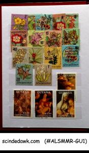 COLLECTION OF GUYANA STAMPS IN SMALL STOCK COOK - 105 STAMPS