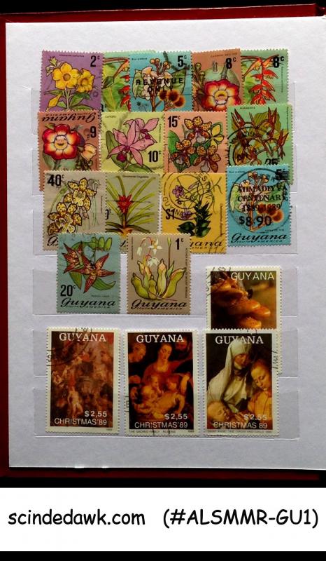 COLLECTION OF GUYANA STAMPS IN SMALL STOCK COOK - 105 STAMPS