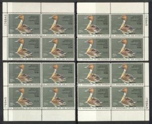 US Stamp #RW53 MNH Fulvous Whistling Duck Matched Plt Blks/4