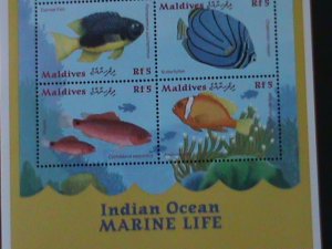 ​MALDIVES-2000 SC # 2483 INDIAN OCEAN MARINE LIFE-ANGELFISH MNH SHEET VF