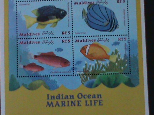 ​MALDIVES-2000 SC # 2483 INDIAN OCEAN MARINE LIFE-ANGELFISH MNH SHEET VF