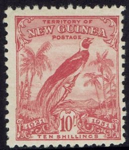 NEW GUINEA 1931 DATED BIRD 10/- 