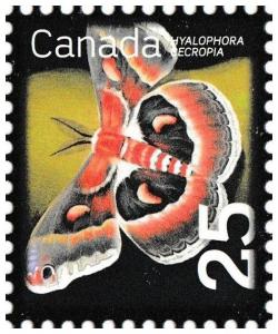 Canada 2238 Beneficial Insects Cecropia Moth 25c single MNH 2007