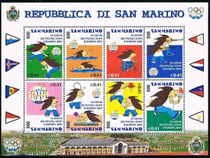 San Marino 1509 ah sheet,MNH. Games of the Small European Countries,2001.